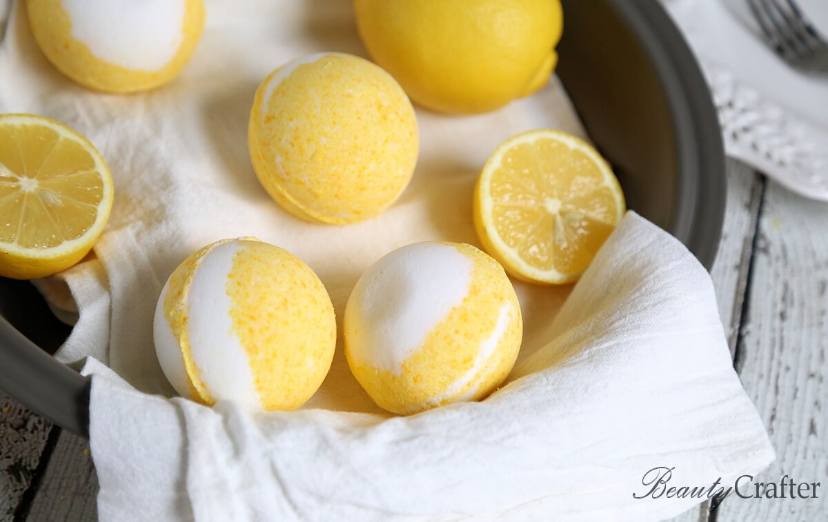 bombas de bano de limon