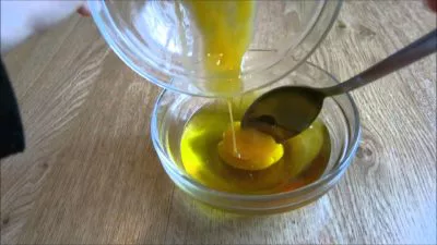 huevo aceite y miel