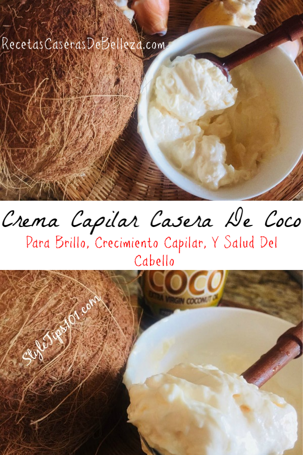Crema Capilar Casera De Coco